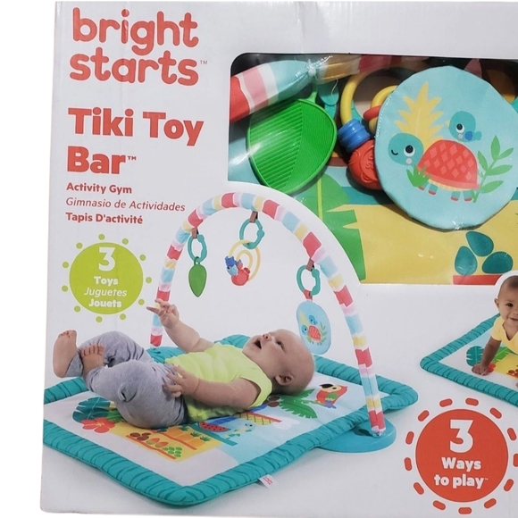 Bright Starts Tiki Toy Bar Baby Activity Gym & Tummy Time Mat New. - Picture 6 of 13
